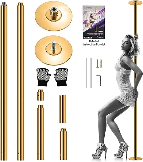 SereneLife Professional Spinning Dance Pole - Portable & Removable, Adjustable, Great for Training Dance & Exercise