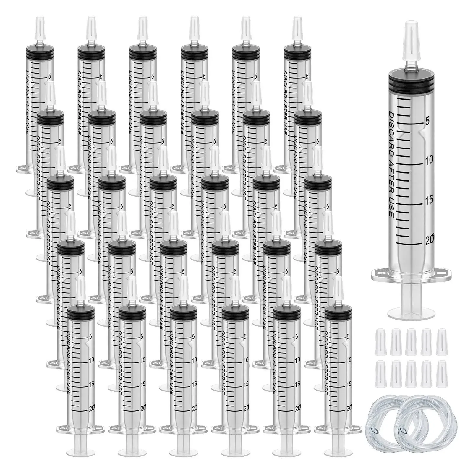 30Pack 20ml Plastic Syringe