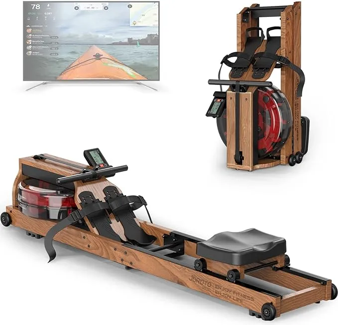 [Thanksgiving Deal] JOROTO Harvest Oak Water Rower Machine AU