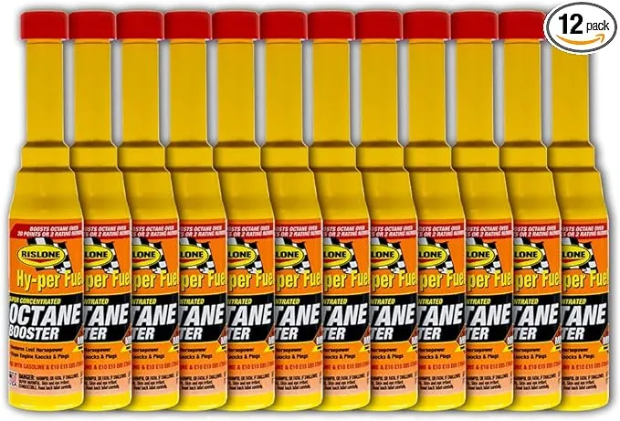 Rislone 4747 Hy-per Fuel Octane Booster - 12 individual bottles, 6 oz. each