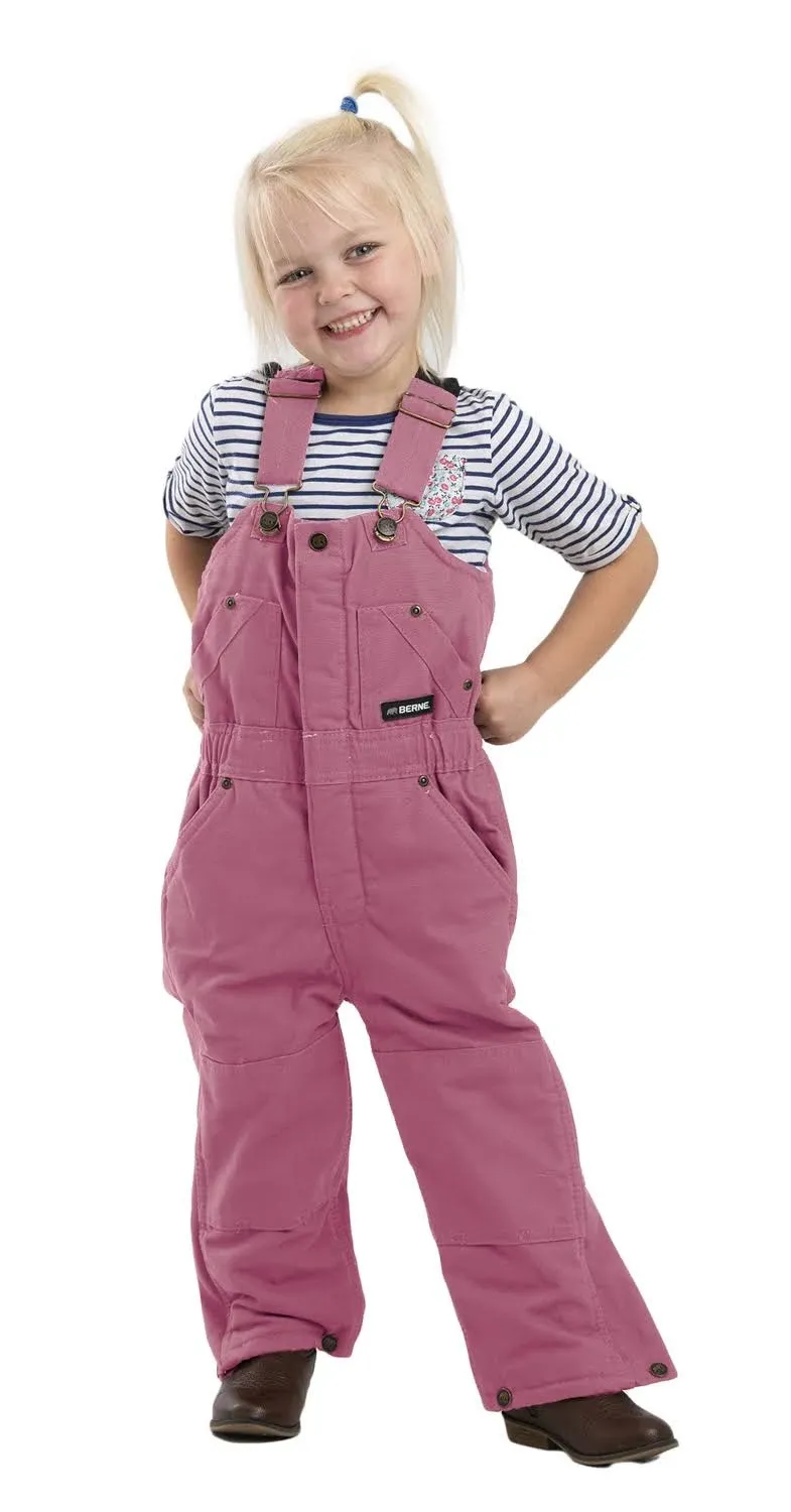 Berne Toddler Softstone Insulated Bib Overall Desert Rose - Size 2T