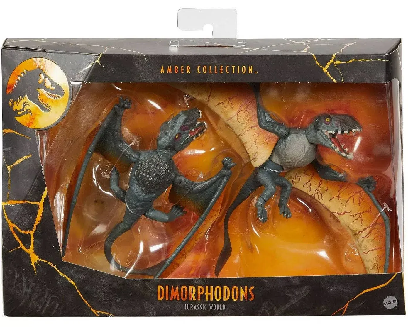 NEW SEALED 2021 Jurassic World Dimorphodon Amber Collection Figure 2-Pack