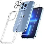 Tauri [5 in 1] Designed for iPhone 13 Pro Case, Not Yellowing, with 2 Tempered ...