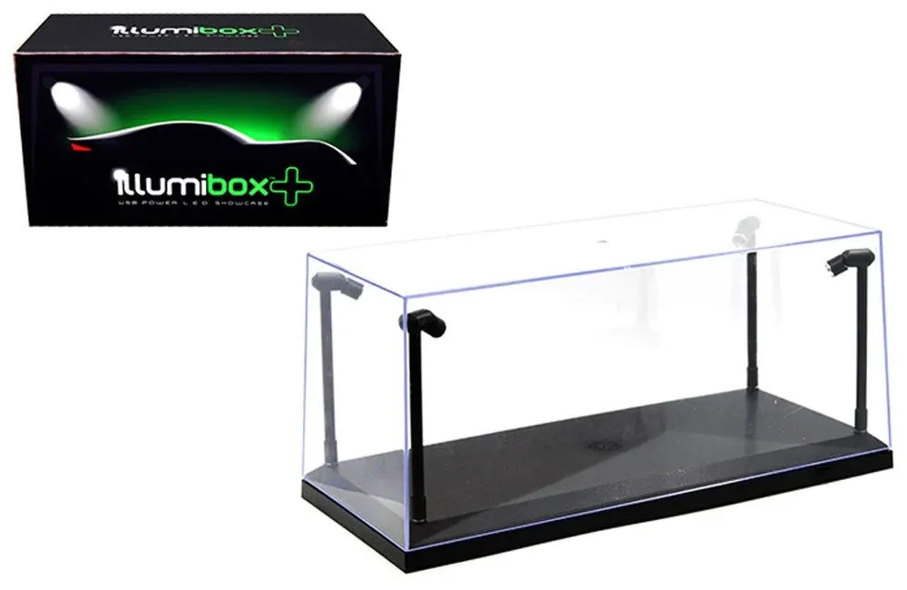 Illumibox MJ14001 Showcase 1: 18 X+ USB Powered LED Black Base Display, Clear