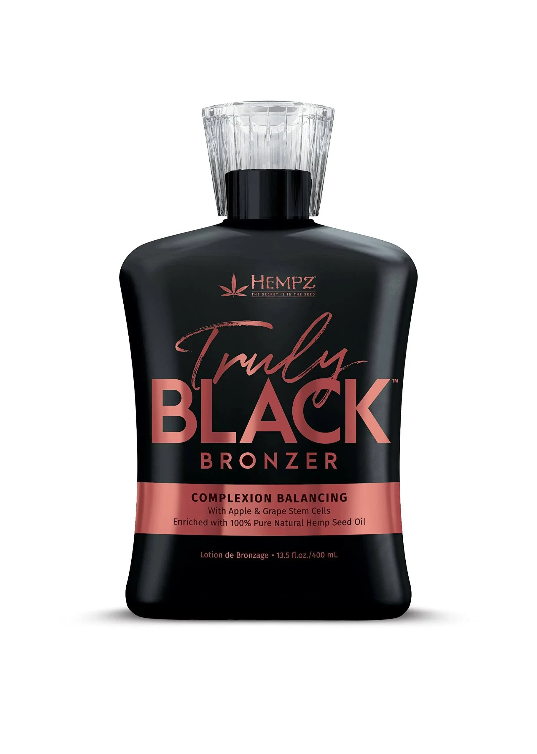 Hempz Truly Black Bronzer Tanning Lotion Extremely Dark Bronze Colour- 400ml