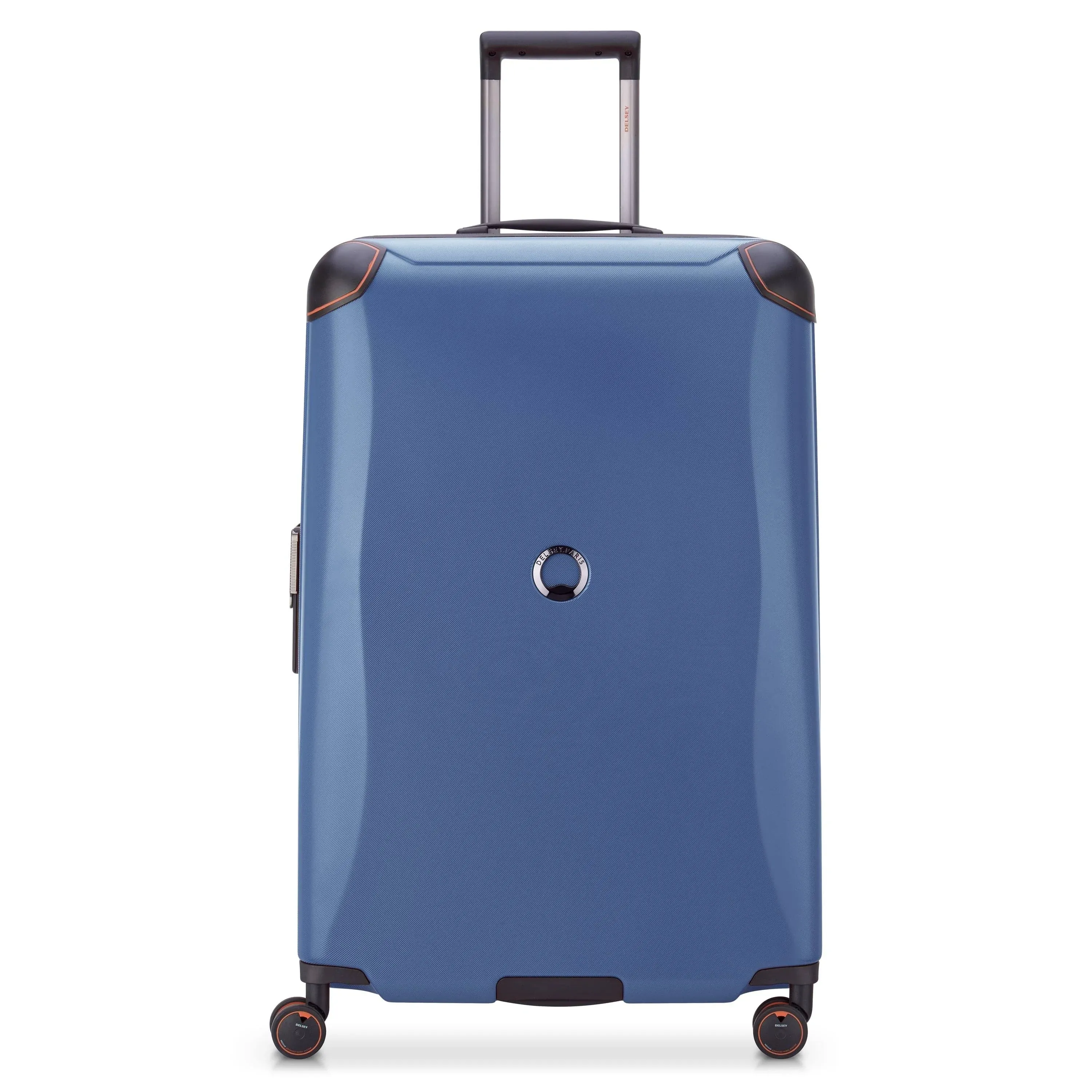 DELSEY PARIS Cactus Hardside Luggage with Spinner Wheels, Navy, Checked-Large 28 Inch