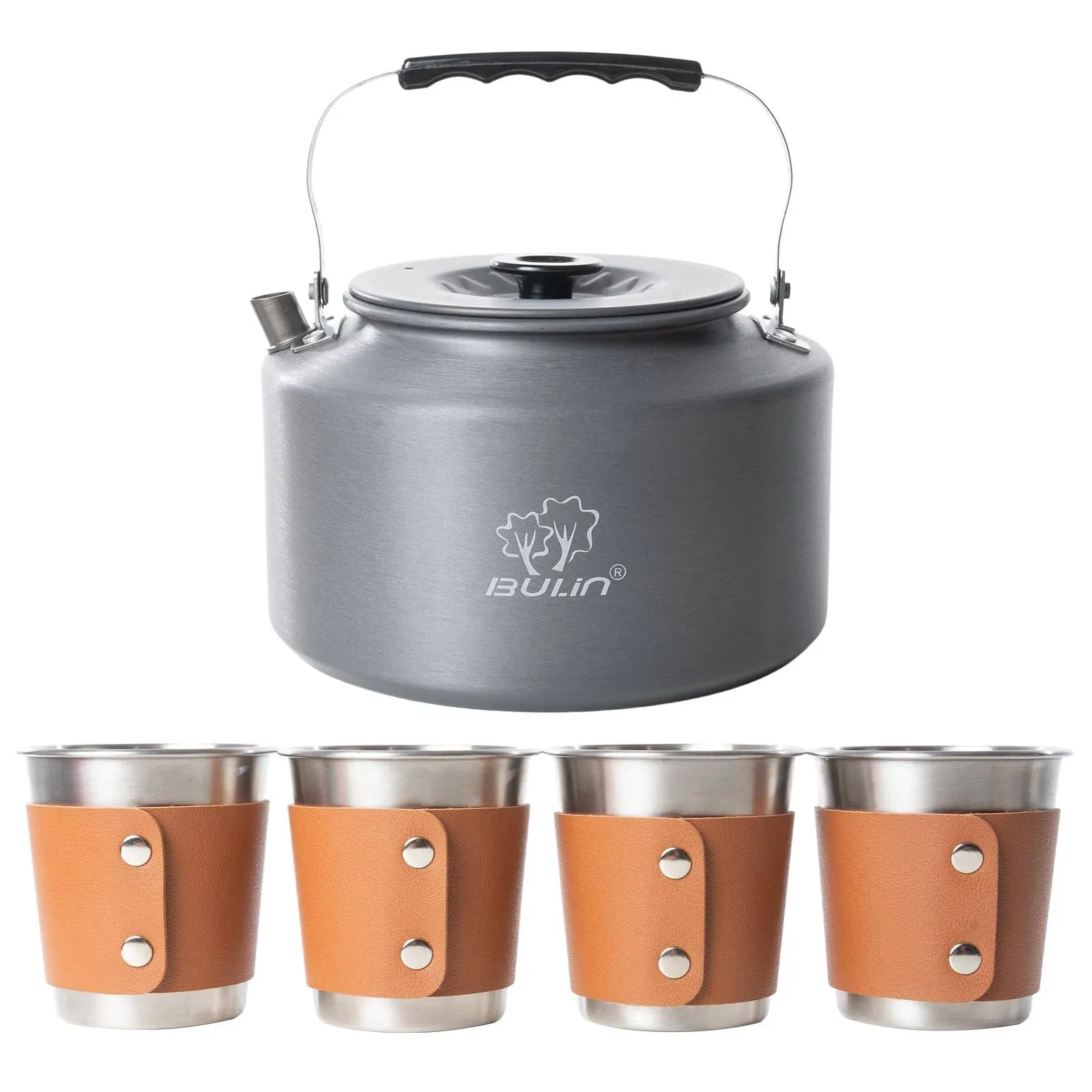 BULIN Camping Kettle Set with 4 Cups