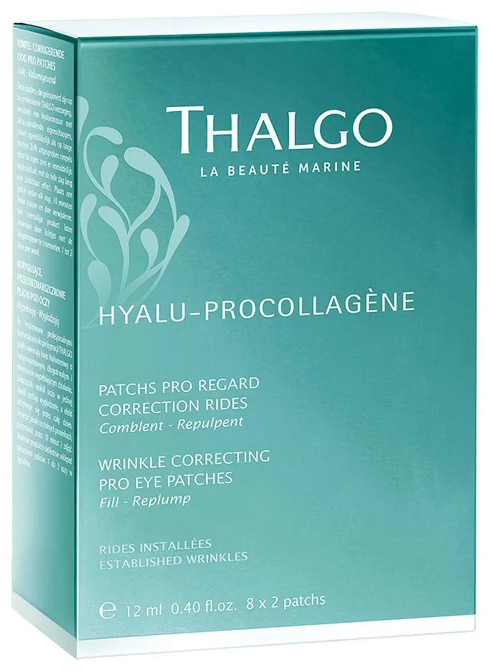 Thalgo Hyalu-Procolla<wbr/>gene Wrinkle Correcting Pro Eye Patches 12ml 0.4oz 8 X 2 Pa