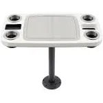 Manufacturers' Select Glossy White Non-lit Party Boat Table Systems w/ Center Foam Mat