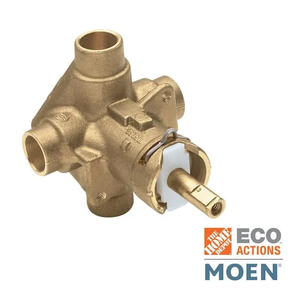 1/2 Inch Sweat (Copper-to-Copper) Posi-Temp Pressure Balancing Rough-In Valve (No Stops)