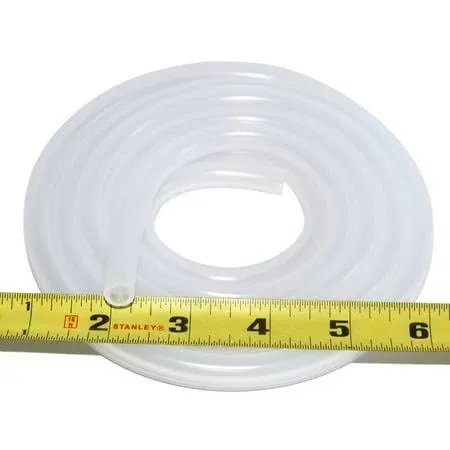 Pure Silicone Tubing - 1/4" ID x 3/8" OD - High Temp Kink-free Hose Tube 500F (15 Feet)