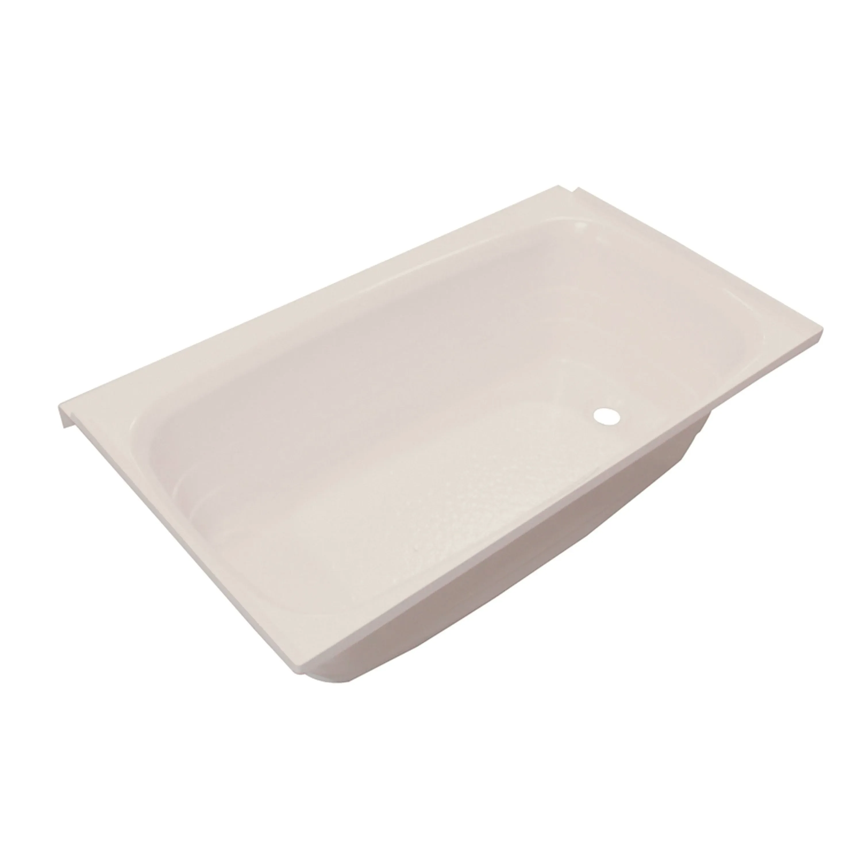 Lippert Replacement 24" x 40" Parchment Bathtub with Right Drain, Scratch-Resistant ABS Acrylic for RVs, Travel Trailers, 5th Wheels, Motorhomes - P2440RHSPK