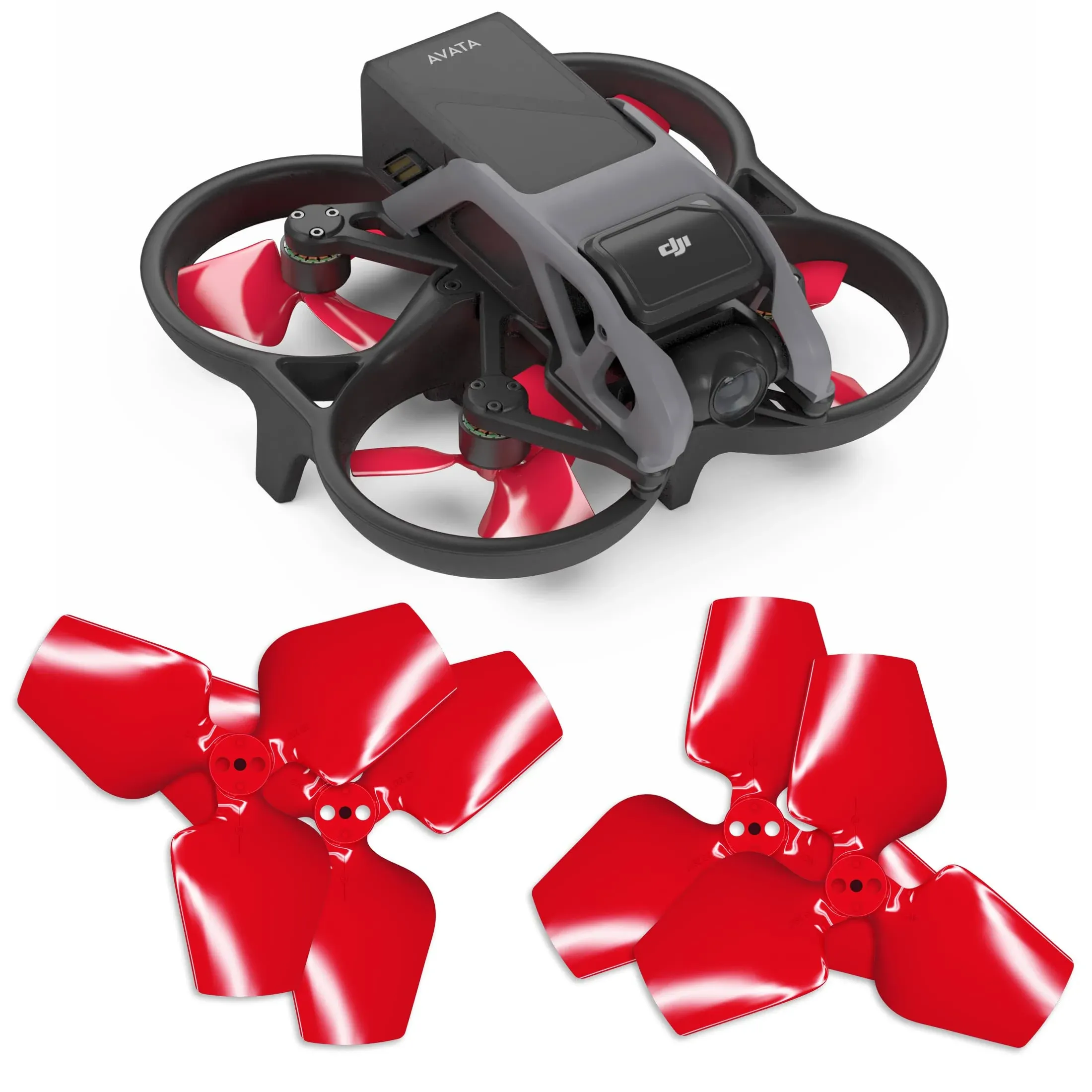 Master Airscrew 3-Blade Upgrade Propellers for DJI Avata - Red, 4 Pcs