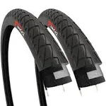 Fincci Pair of Bike Tires 26 x 2.125 Inch 54-559 Slick Foldable Tire for Cycle Road Hybrid Street Bike