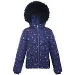 Rokka&Rolla Girls' Heavyweight Puffer Jacket Quilted Winter Coat with Hooded Faux Fur