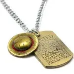 Anime  Luffy Straw Hat Wanted Necklace Bronze Metal Pendant Cosplay New