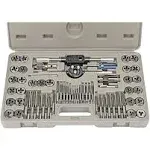 60-Pc Master Tap and Die Set - Include SAE Inch Size #4 to 1/2” and Metric Size M3 to M12, Coarse and Fine Threads | Essential Threading Rethreading Tool Kit with Complete Accessories and Storage Case