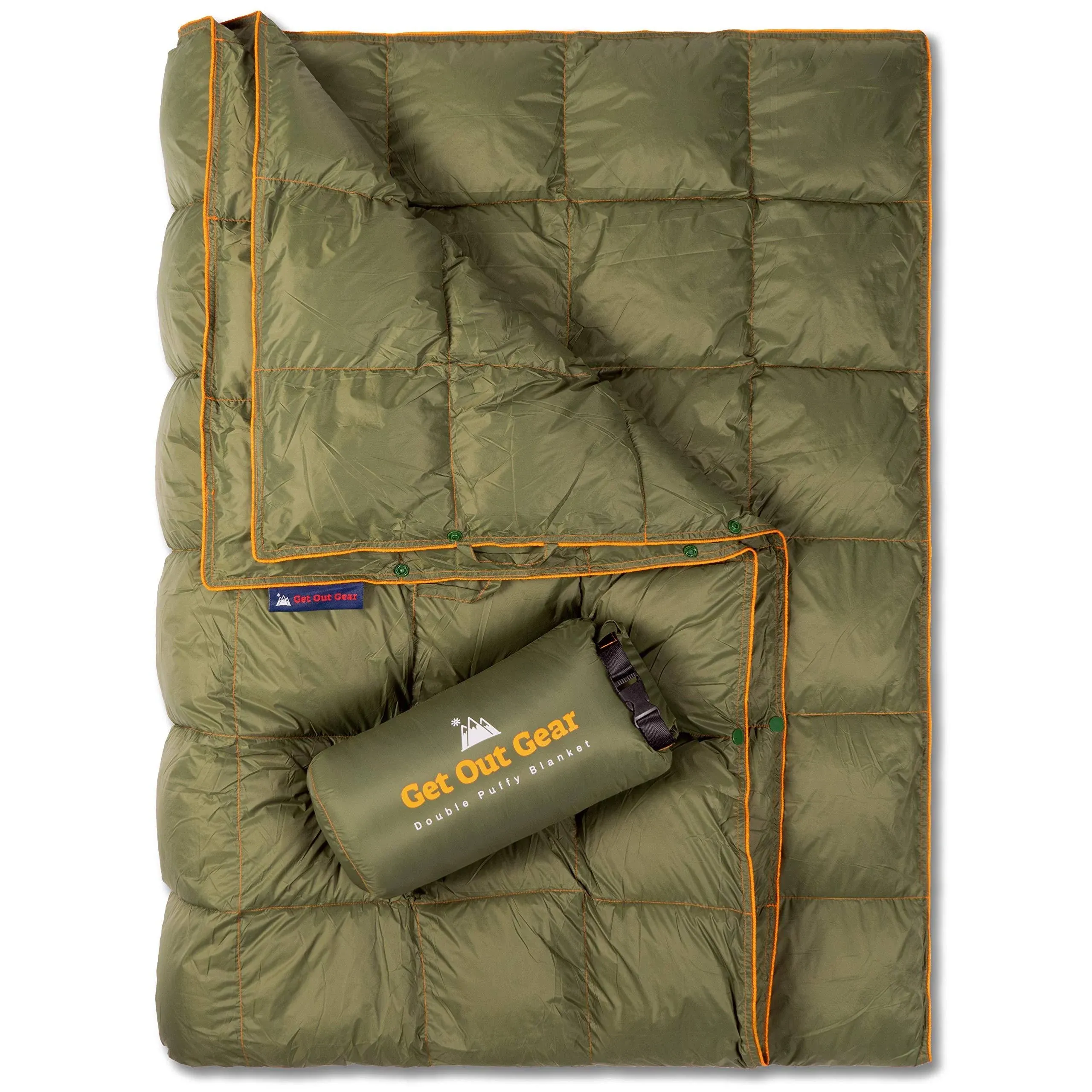 Get Out Gear Double Puffy Camping Blanket - Extra Puffy, Packable, Lightweight ...