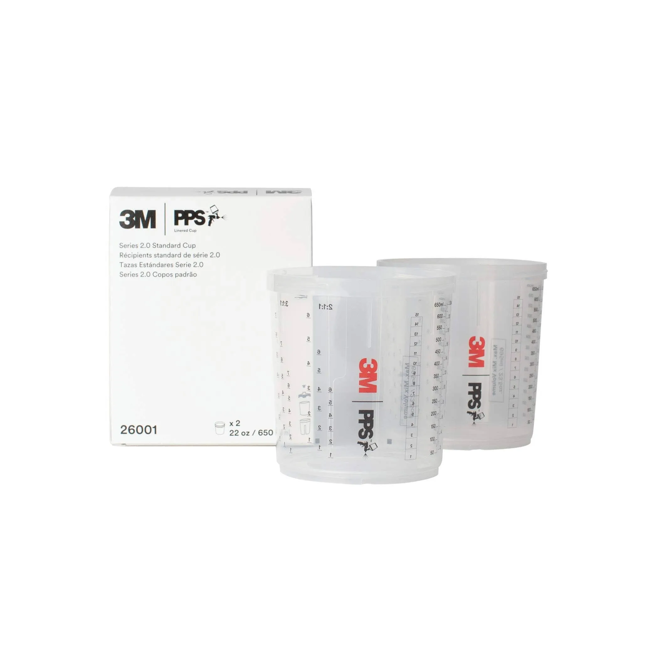 3M 26001 PPS Series 2.0 Cup, Standard (22 fl oz, 650 ml)