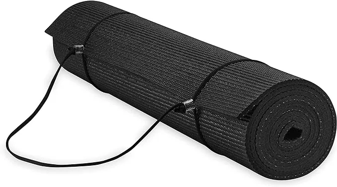 Gaiam Essentials Premium Yoga Mat With Carrier Sling (72 InchL X 24 InchW X 1/4 Inch Thick)