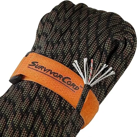 Paracord - Titan Survivorcord 100 feet (30.5 m) - Dragonscale, Black