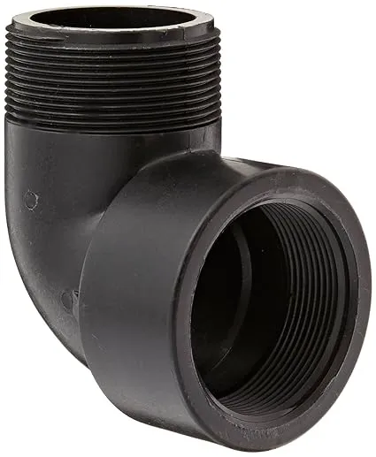 Banjo SL200-90 Polypropylene Pipe Fitting, 90 Degree Street Elbow, Schedule 80, 2" NPT Female x NPT Male