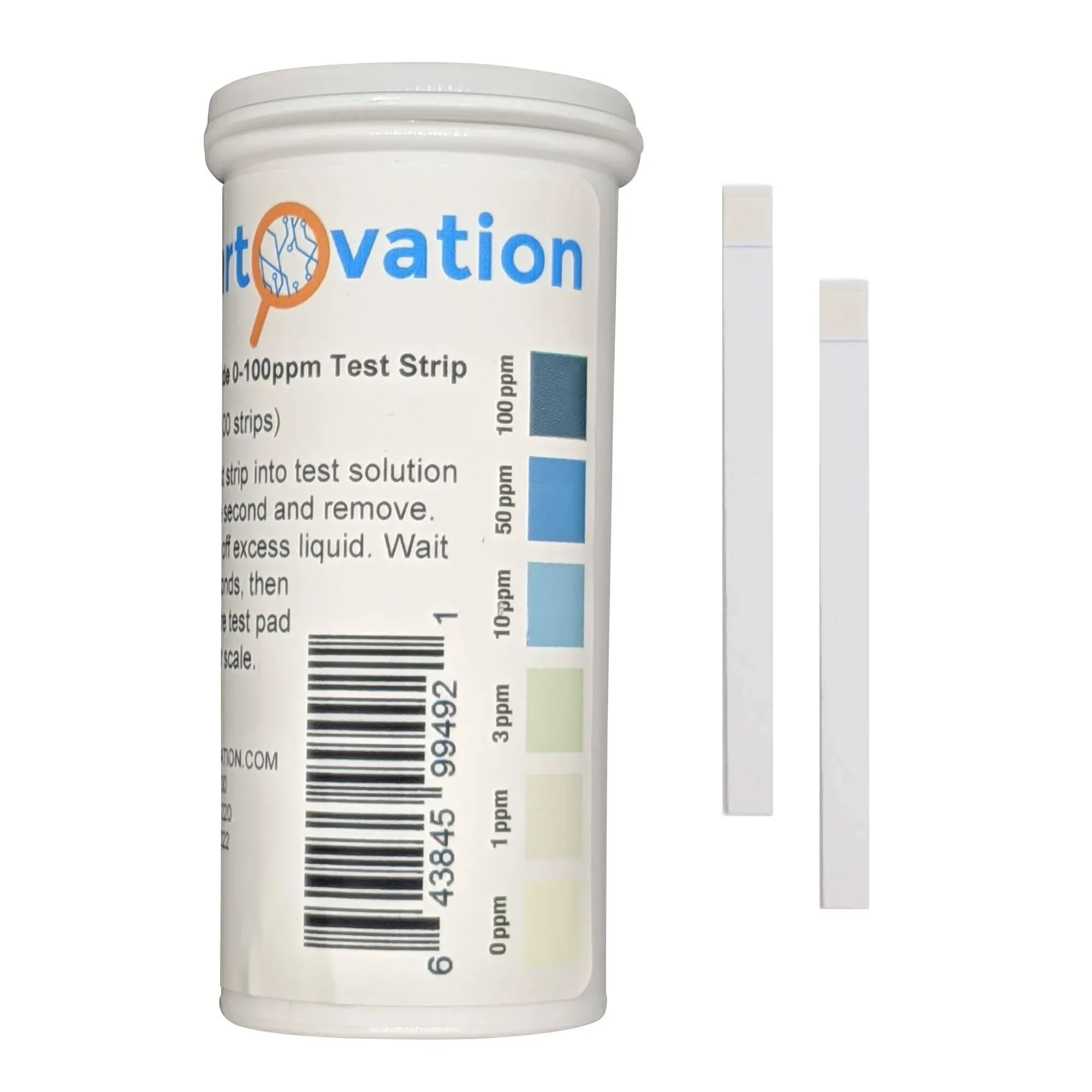 Hydrogen Peroxide H2O2 Test Strips, Low Level, 0-100 ppm Vial of 100 Strips