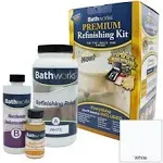 Bathworks DIY Bathtub and Tile Refinishing Kit, White - 20 oz canister