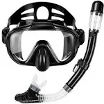 Snorkel Set,  Dry Top Snorkeling Gear for Adults, Panoramic Anti-Leak and Anti-F