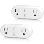 Hbn Smart Plug 15A, Wifi And Bluetooth Outlet Extender Dual Socket Plugs,, Pack.