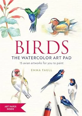 BIRDS Watercolor Art Pad for me: 15 beautiful artworks for you to paint