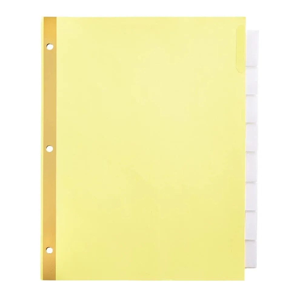 Office Depot Brand Insertable Dividers with Big Tabs, 8-Tab, Pack of 4 Sets