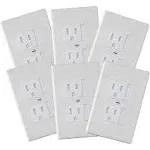 6-Pack Self-Closing Outlet Covers (For Center Screw Outlets Only) - An Altern...