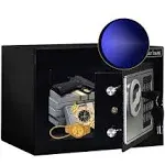 JUGREAT Safe Box with Induction Light,Electronic Digital Securit Safe Steel Construction Hidden with LockWall or Cabinet Anchoring Design for Home