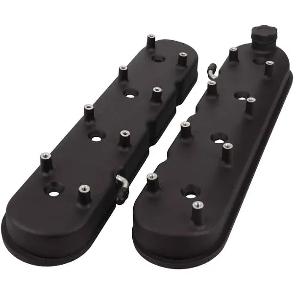 A-Team Performance GM LS Cast Aluminum Valve Covers with Coil Mounts, Black