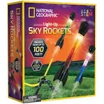 National Geographic 3 Light-Up LED Sky Air Rockets and Launch Base Kit STEM