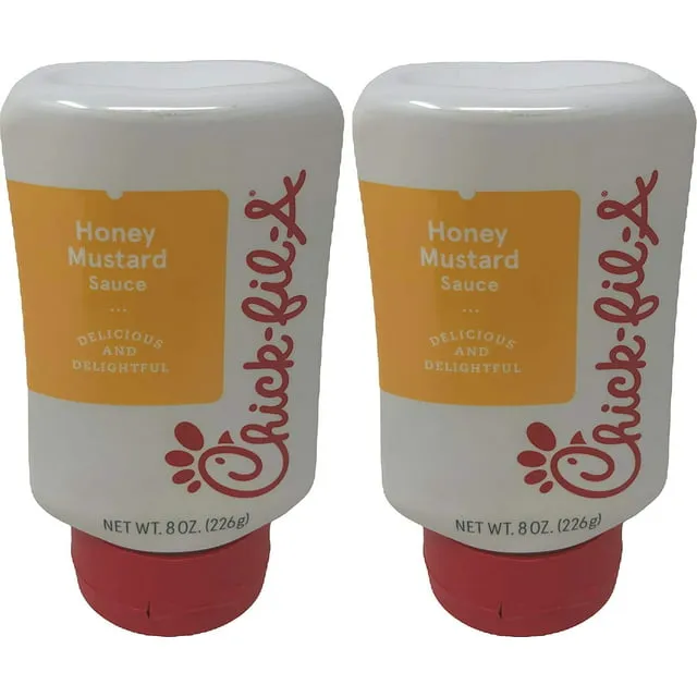 Chick-Fil-A Sauce 8 oz. Squeeze Bottle 2 Pack- Resealable Container for Dipping, Drizzling, and Marinades (barbeque)