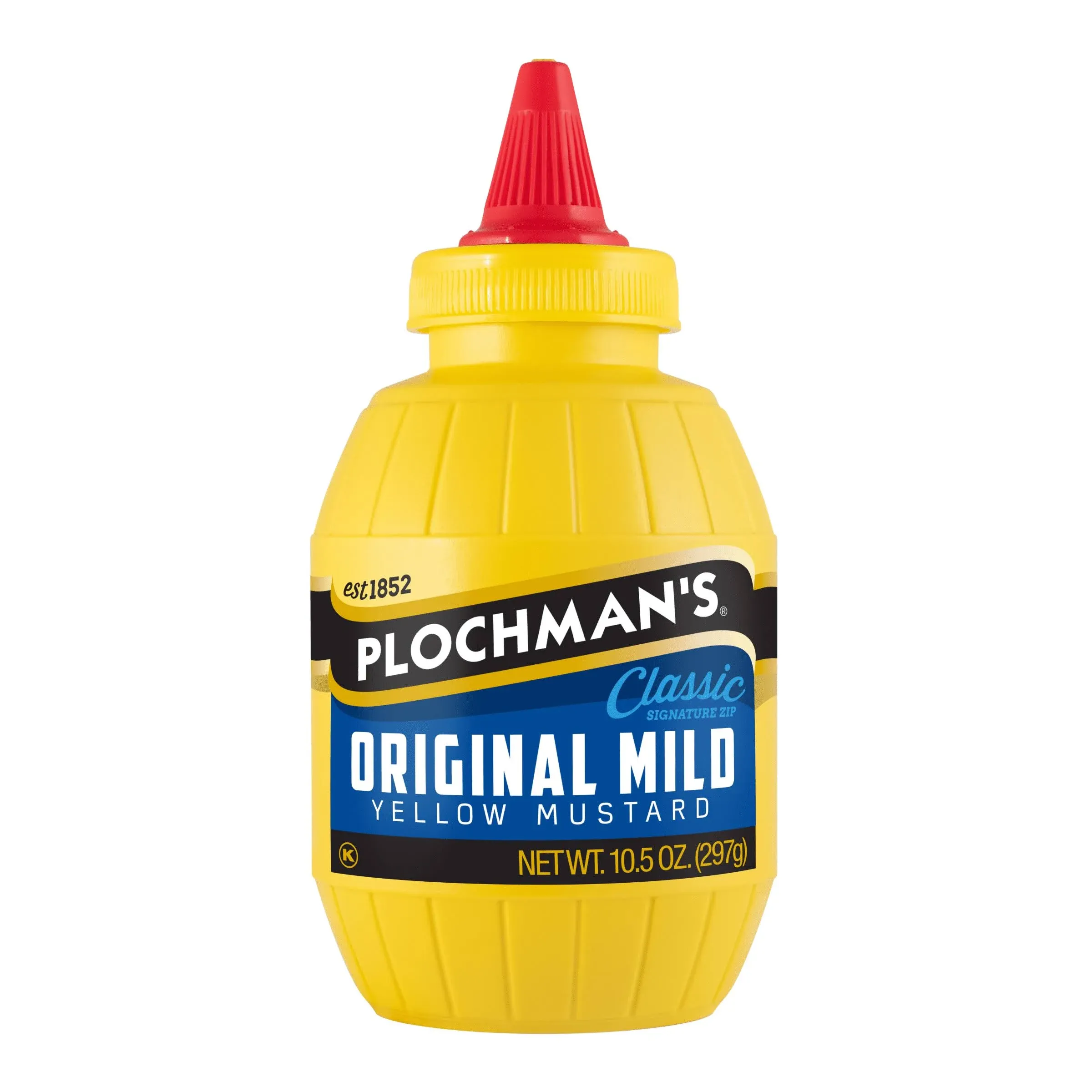 Plochman, Mild Yellow Mustard, 10.5 oz, Classic Squeeze Barrel