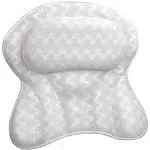 Sierra Concepts Bath Pillow Spa Bathtub Ergonomic for Tub, Neck, Head, Shoulder Pillows Support Cushion Headrest - Luxury Soft 3D Mesh + Strong Grip