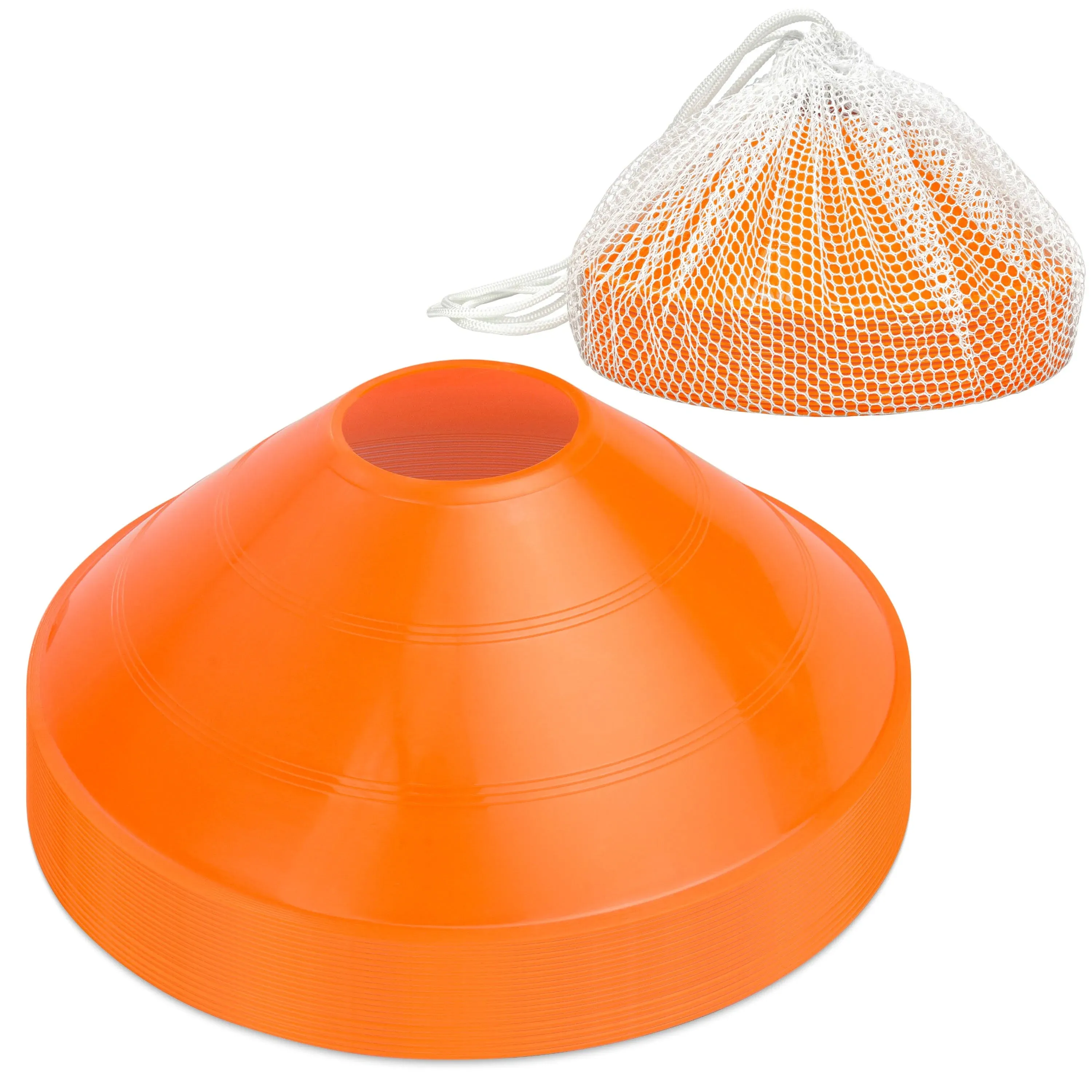 GoSports Sports Training Cone 20 Pack with Tote Bag