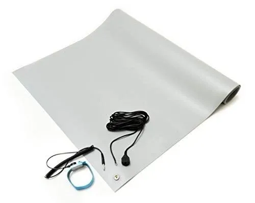 ESD Anti-Static Soldering Rubber Mat Kit, 2 Ft. x 4 Ft., Blue