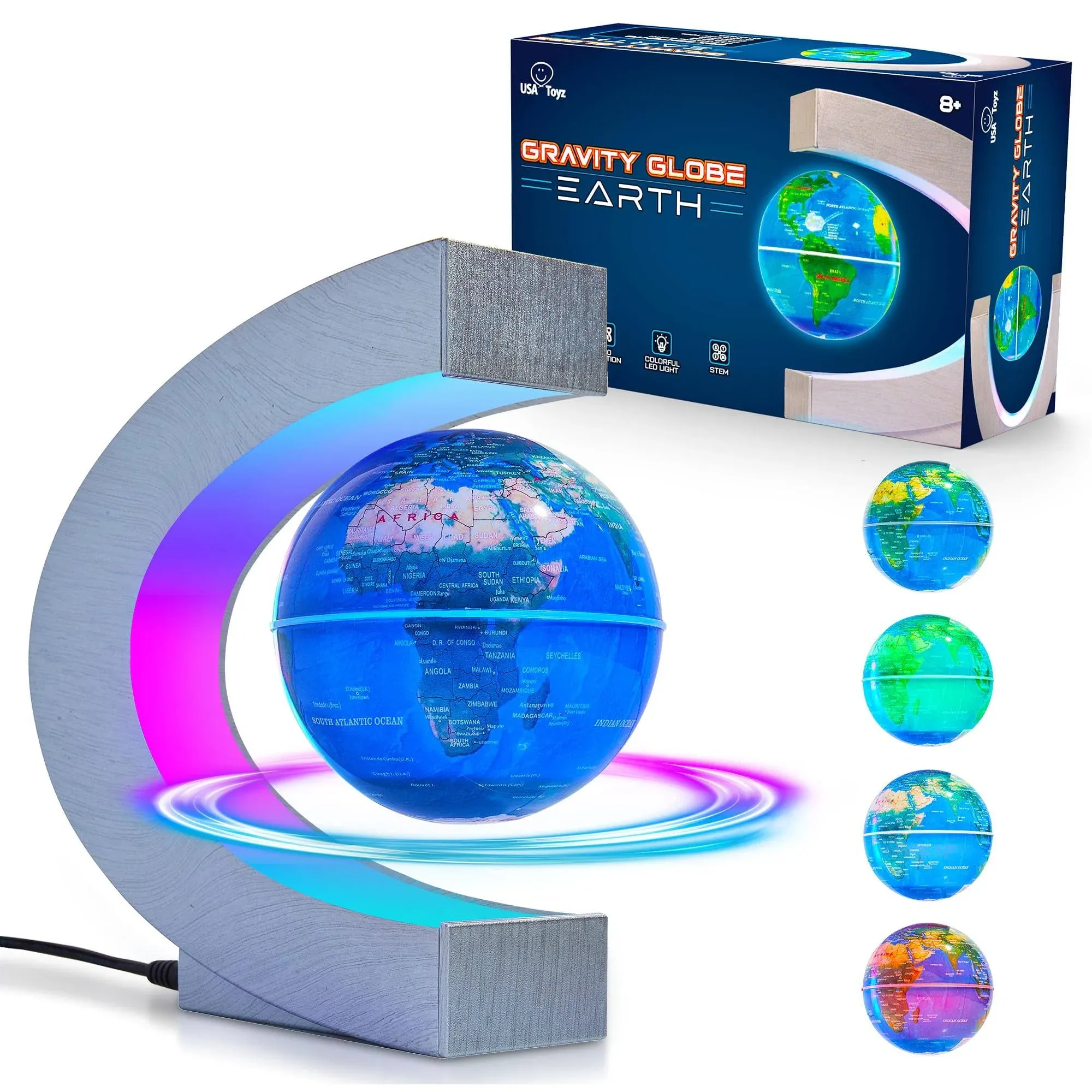 New, USA Toyz Gravity Globe Earth Ball and C Frame Set - Magnetic_New