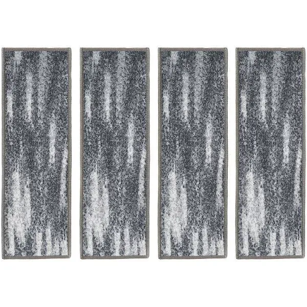 Rugshop Stair Treads Rugs Distressed Abstract Non-Slip Stair Carpet 8.6&#034; x 26&#034;