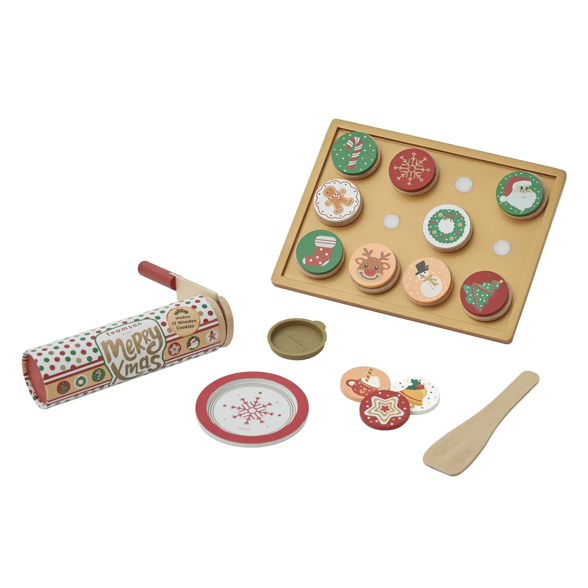 Cuttable Christmas Cookie Play Set - Red/Green/Gold