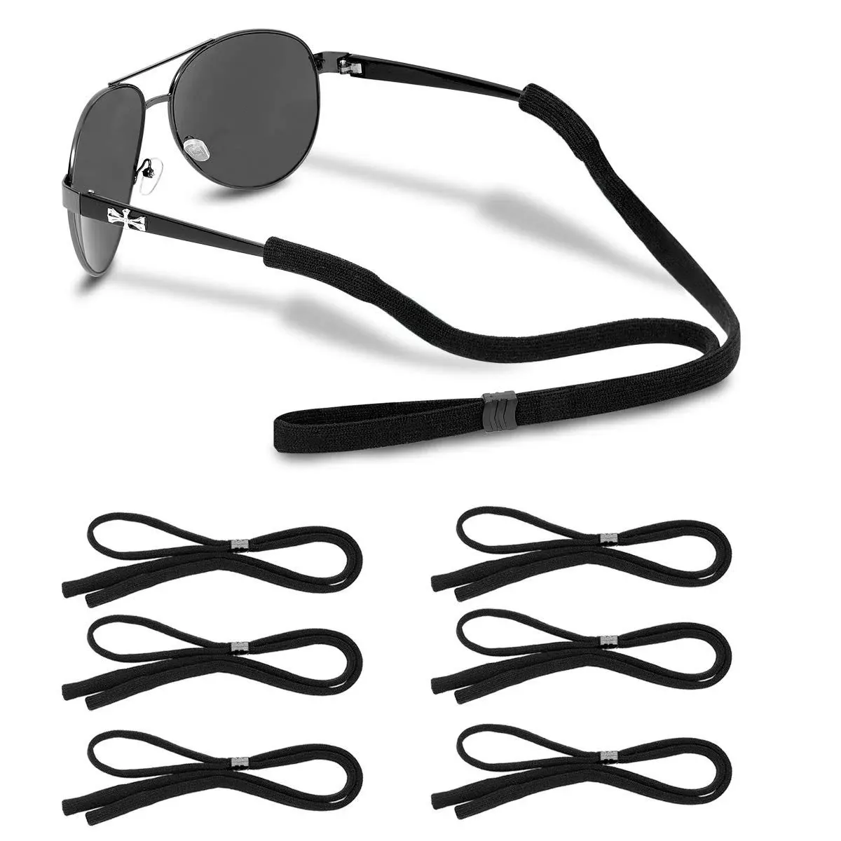 Glasses Strap- Sports Glasses Holder (Pack of 6) Unisex Sunglass Strap,Soft Comfortable Eye Glasses String Strap for Men Women