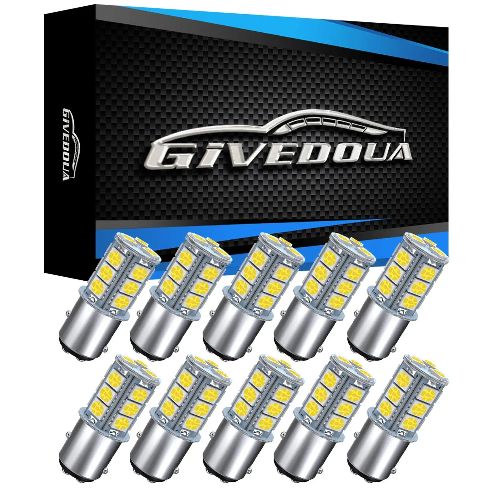 GIVEDOUA 1157 LED Car Bulb , BAY15D 7528 2057 2357 LED Replacement Light Bulbs ...