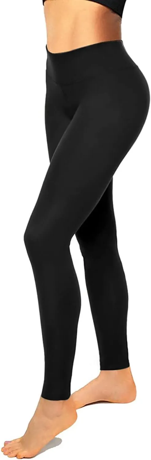 High Waisted Leggings for Women-Womens Black Seamless Workout Leggings Running Tummy Control Yoga Pants