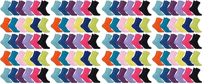 120 Pairs Case Of WSD Womens Fuzzy Socks, Winter Soft Fluffy Assorted Socks Size, 9-11