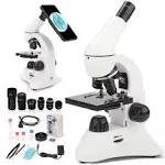 Microscope for Kids，40X-2000X Compound Microscope Mobile Phone Adapter with Microscope Slide Microscope kit for Home School Laboratories for Children Students