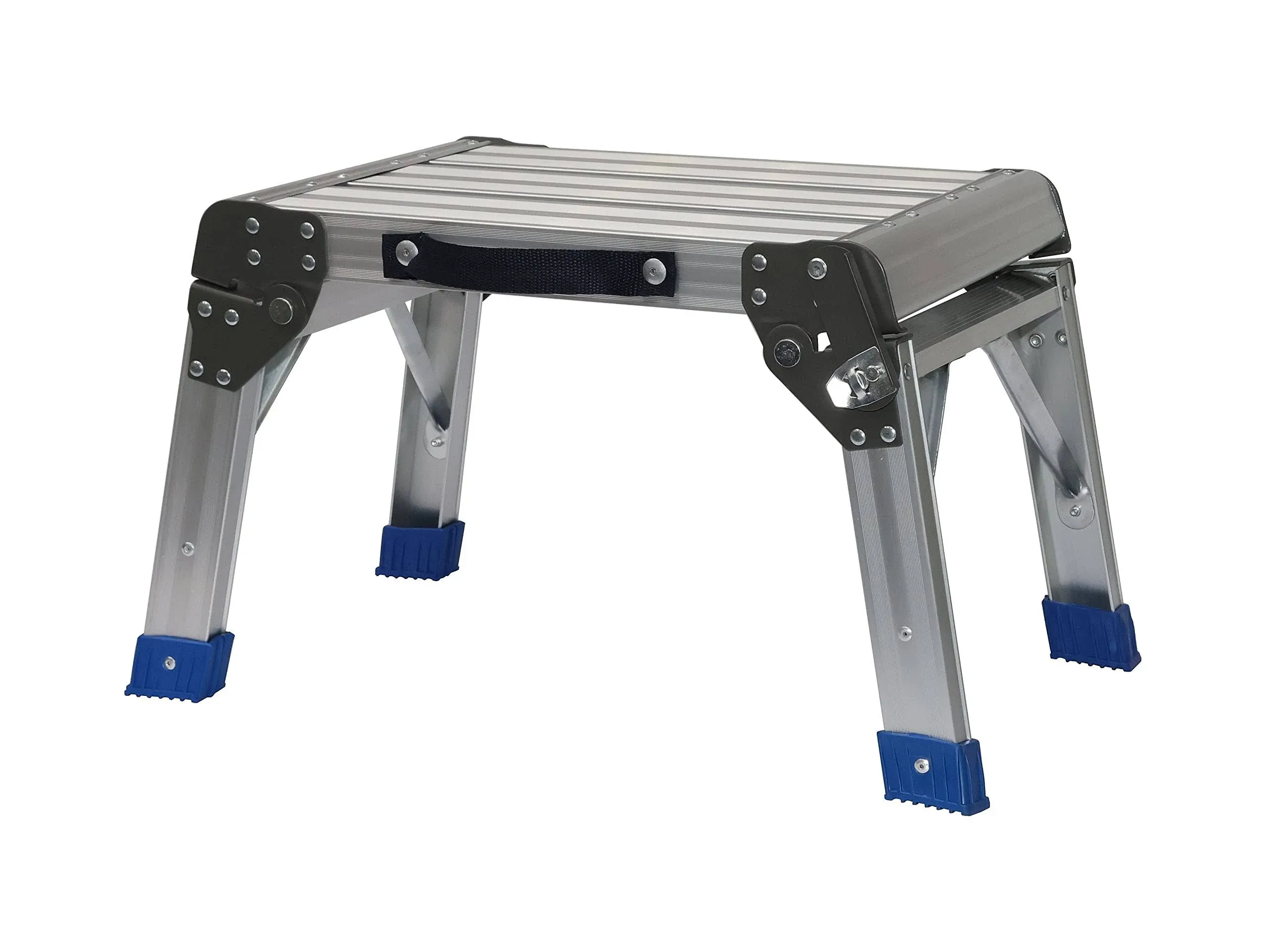 80773 Foldable Aluminum Platform &amp; Step Stool (350 lbs. Maximum Capacity)